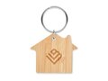 House shaped bamboo key ring 4