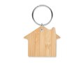 House shaped bamboo key ring 1
