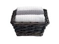 Set of 3 towels in basket