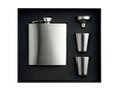 Slim hip flask with 2 cups set 1