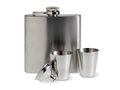 Slim hip flask with 2 cups set 2