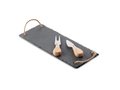 Slate cheeseboard with 2 knives 4