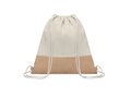 Drawstring bag w/ jute details