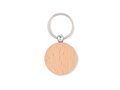 Round wooden key ring