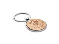 Round key ring metal bamboo