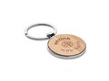 Round key ring metal bamboo