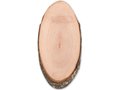 Oval board with bark