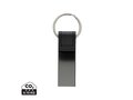 Luxury PU keychain RCS recycled zinc alloy