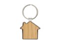 RCS recycled zinc alloy house keychain with bamboo 2