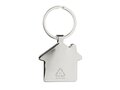 RCS recycled zinc alloy house keychain with bamboo 3