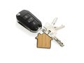 RCS recycled zinc alloy house keychain with bamboo 4
