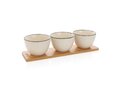 Ukiyo 3pc serving bowl set with bamboo tray 5