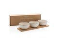 Ukiyo 3pc serving bowl set with bamboo tray 9