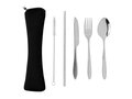 4 PCS stainless steel re-usable cutlery set 1