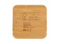 FSC® certified bamboo 5W wireless charger with USB 4