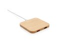 FSC® bamboo 10W wireless charger with USB
