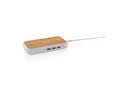 Bamboo 5W wireless charger with 3 USB ports 5