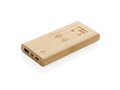 FSC®certified bamboo 8.000 mAh 5W wireless powerbank 7