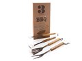 3 pcs bamboo BBQ set