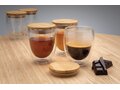 Double wall borosilicate glass with bamboo lid 250ml 2pc set 12