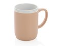 Ceramic mug with white rim