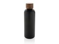 Wood RCS certified recycled stainless steel vacuum bottle 12