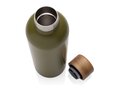 Wood RCS certified recycled stainless steel vacuum bottle 24