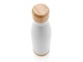Vacuum stainless steel bottle with bamboo lid and bottom 10