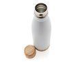 Vacuum stainless steel bottle with bamboo lid and bottom 11