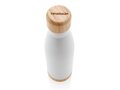 Vacuum stainless steel bottle with bamboo lid and bottom 12