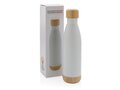 Vacuum stainless steel bottle with bamboo lid and bottom 14