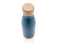 Vacuum stainless steel bottle with bamboo lid and bottom 18