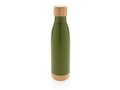 Vacuum stainless steel bottle with bamboo lid and bottom 24