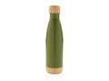 Vacuum stainless steel bottle with bamboo lid and bottom 25