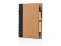 Cork spiral notebook with pen