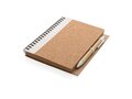 Cork spiral notebook with pen 10