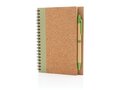 Cork spiral notebook with pen 21