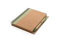 Cork spiral notebook with pen 22