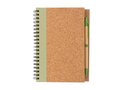 Cork spiral notebook with pen 23