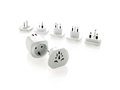 Earthed world travel adapter set with USB ports 10