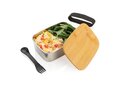 Stainless steel lunchbox with bamboo lid and spork 9