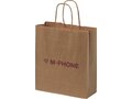 Kraft 80 g/m2 paper bag with twisted handles - small