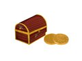 Treasury box with chocolate coins