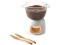 Glass chocolate fondue set