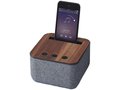 Enjoy exceptional sound of the Shae Fabric and Wood Bluetooth® Speaker