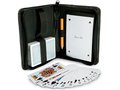 Playing card set with notebook and pencil