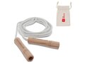 Jumping rope with wooden handles in a cotton pouch 3