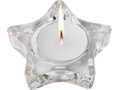 Star-shaped glass candle holder - including candle