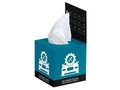 Tissue box with flap