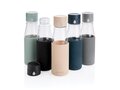 Ukiyo glass hydration tracking bottle with sleeve 32